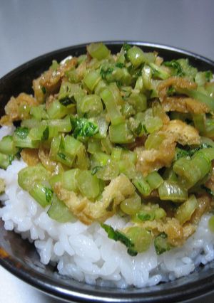 大根の葉と油揚げのにんにくバター醤油炒め-レシピのメイン写真