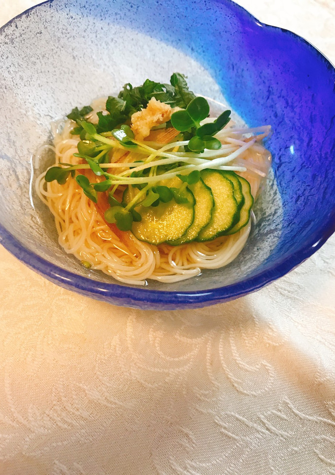 暑い日の献立の一品に！サラッとお素麺-レシピのメイン写真