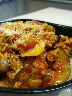 挽き肉たっぷり♪ズッキーニのボロネーゼ丼-レシピのメイン写真
