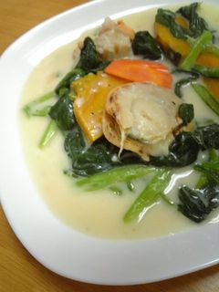 帆立と小松菜のクリーム煮♪-レシピのメイン写真