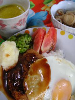 ロコモコ丼-レシピのメイン写真