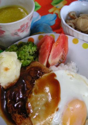 ロコモコ丼-レシピのメイン写真