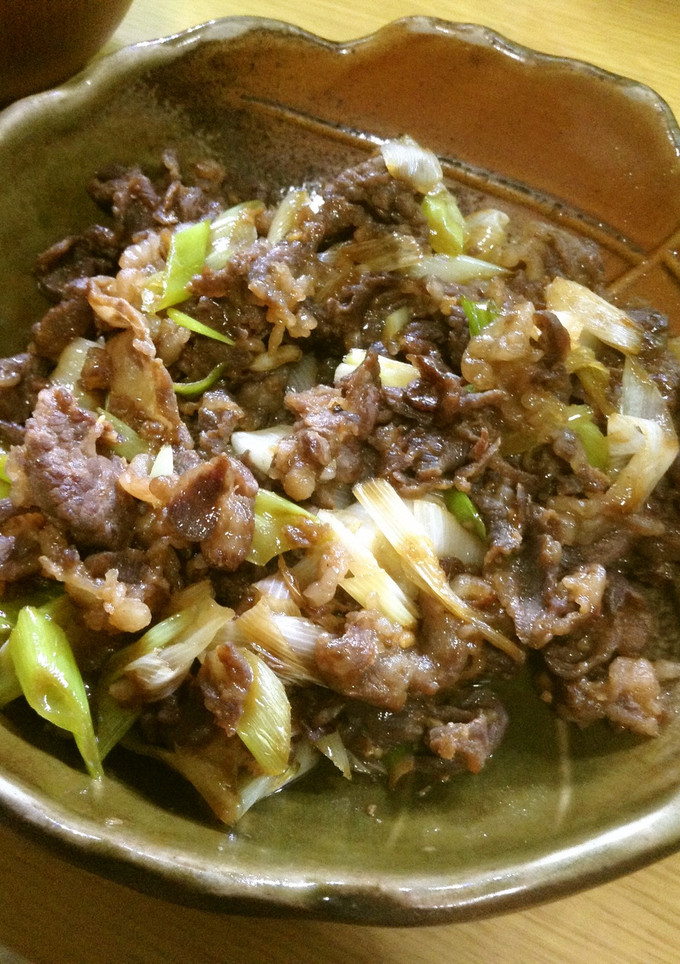 超簡単ご飯が進む!牛肉とネギ炒め中華風♪-レシピのメイン写真