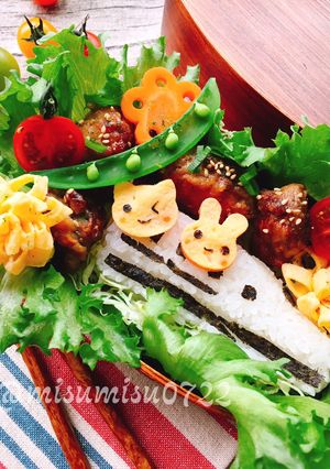 【キャラ弁】新幹線でお出かけ弁当-レシピのメイン写真