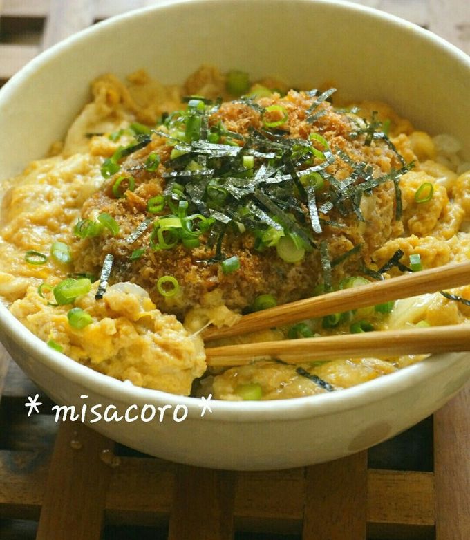 mチーズとろ~り☆コロッケの卵丼-レシピのメイン写真