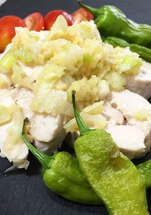 鶏むね肉と塩麹で♪鶏ハムの旨ねぎタレ-レシピのメイン写真