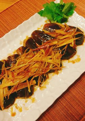 調味料は2つ 簡単なすの茗荷ソースがけ-レシピのメイン写真