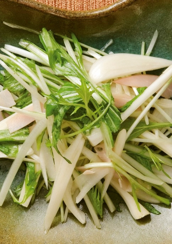 エシャレットとみず菜のサラダ-レシピのメイン写真