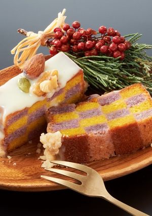 【米粉】秋野菜の米粉チェックケーキ-レシピのメイン写真