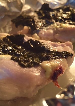 柔らか♡鶏胸肉の海苔マヨ乗せ❁*+-レシピのメイン写真