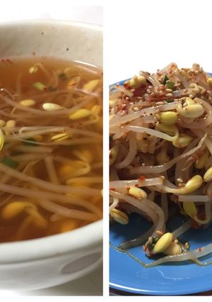 大豆もやしスープと大豆もやしナムル-レシピのメイン写真