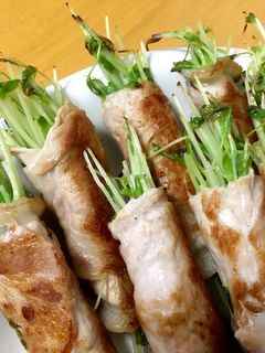 豆苗の豚巻き-レシピのメイン写真