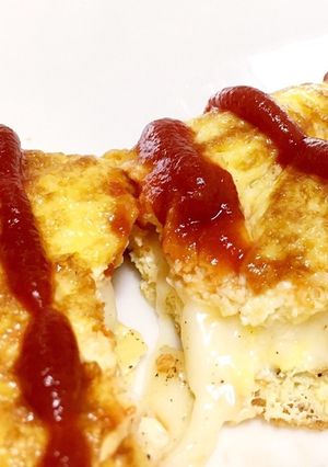 具無しでも美味！チーズINオムレツ-レシピのメイン写真