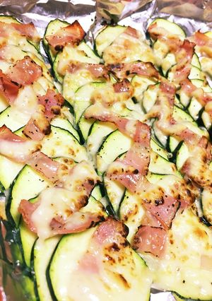 簡単☆ズッキーニとベーコンチーズ焼きやき-レシピのメイン写真