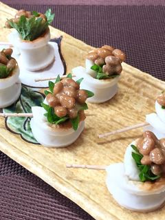 ちくわの納豆しそ巻き!(^^)!-レシピのメイン写真
