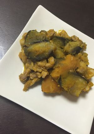 ご飯が進む豚肉となすとかぼちゃの炒め物-レシピのメイン写真
