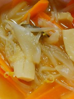 簡単ランチ!玉ねぎ人参もやしの中華スープ-レシピのメイン写真