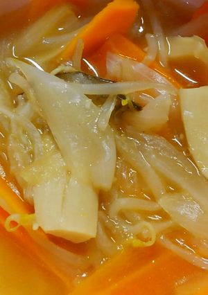 簡単ランチ！玉ねぎ人参もやしの中華スープ-レシピのメイン写真