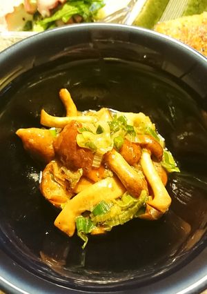 大粒なめことたっぷりネギのバター炒め-レシピのメイン写真