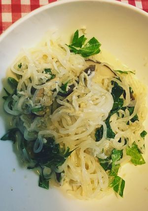 お夜食に！和風クリームしらたき-レシピのメイン写真