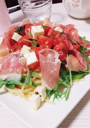 トマトと生ハムの冷製パスタ-レシピのメイン写真