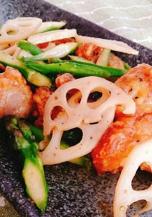 アスパラと鶏肉の甘辛炒め-レシピのメイン写真