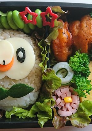 キャラ弁 ポケモン☆モクロー弁当-レシピのメイン写真