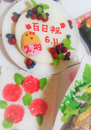簡単♪お食い初め　お祝いデザート-レシピのメイン写真