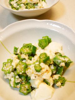 オクラ・絹豆腐のピリ辛和え-レシピのメイン写真