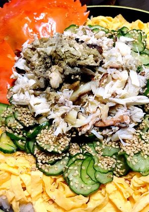 ワタリガニde豪華ちらし!カニ汁付き☆-レシピのメイン写真