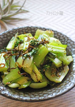 レンジで簡単♪青梗菜と塩昆布のナムル-レシピのメイン写真