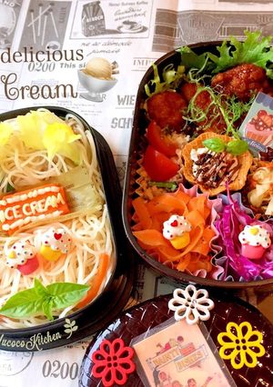 ♡ビーフンでアイスクリーム弁当　６月弁当-レシピのメイン写真
