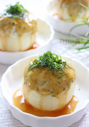 レンジで簡単♪和風✿玉葱の肉詰め✿-レシピのメイン写真