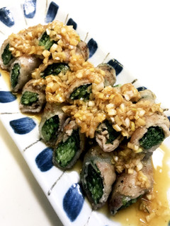 豚ばら肉の香草巻き ネギポン酢たれ-レシピのメイン写真