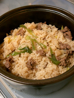 牛丼味の炊き込みご飯★大葉にんにく醤油で-レシピのメイン写真