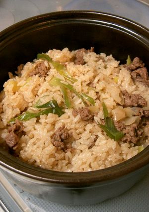 牛丼味の炊き込みご飯★大葉にんにく醤油で-レシピのメイン写真