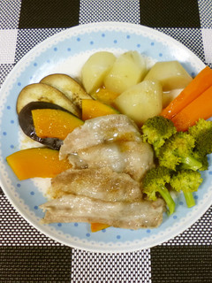 何でも野菜ありの肉入り痩せる温野菜サラダ-レシピのメイン写真
