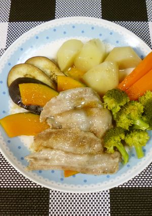 何でも野菜ありの肉入り痩せる温野菜サラダ-レシピのメイン写真