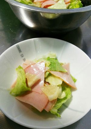 簡単！ハムとレタスとレモンのマリネ-レシピのメイン写真