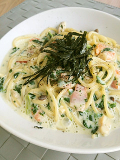 松茸のお吸い物の素で和風クリームパスタ-レシピのメイン写真