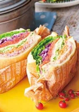 クリームチーズたらこと野菜たっぷりサンド-レシピのメイン写真