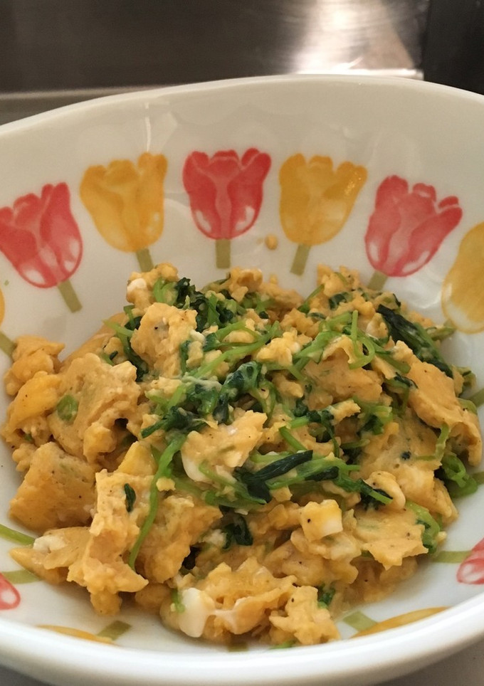 豆苗と卵の中華炒め-レシピのメイン写真