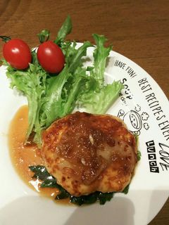 鶏挽き肉の和風豆腐ハンバーグ-レシピのメイン写真