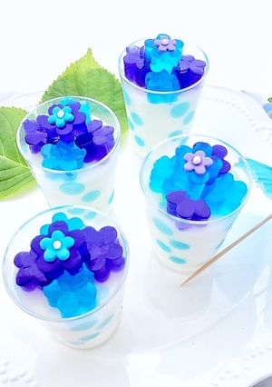 簡単！キラキラお手軽な紫陽花ゼリー-レシピのメイン写真