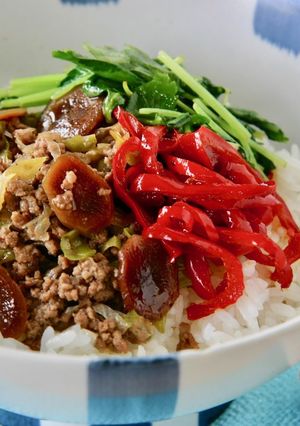 ごぼう茶出しの三色丼-レシピのメイン写真