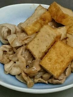 厚揚げと豚バラの煮物-レシピのメイン写真