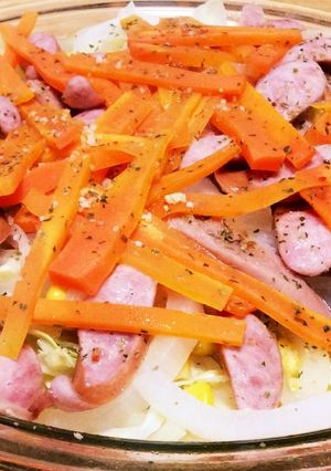 レンジで簡単たっぷり野菜のバター蒸し-レシピのメイン写真