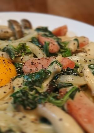 ちょっと贅沢ランチ☆和風クリームうどん-レシピのメイン写真