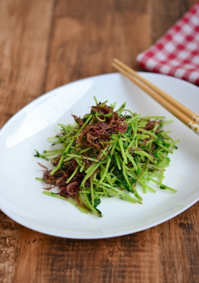 豆苗とふのりの鶏だし炒め【作りおき】-レシピのメイン写真