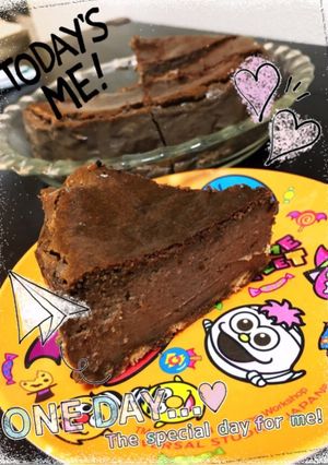 簡単 濃厚 欲張り ココアチーズケーキ-レシピのメイン写真